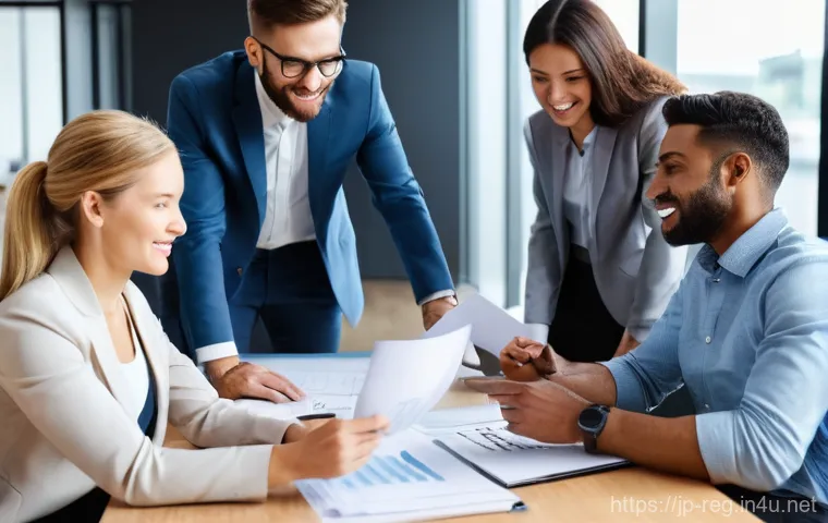 규제 업무 관련 커뮤니티 추천 - **Prompt 1: Collaborative Regulatory Relief**
    "A diverse group of five professional adults (men ...