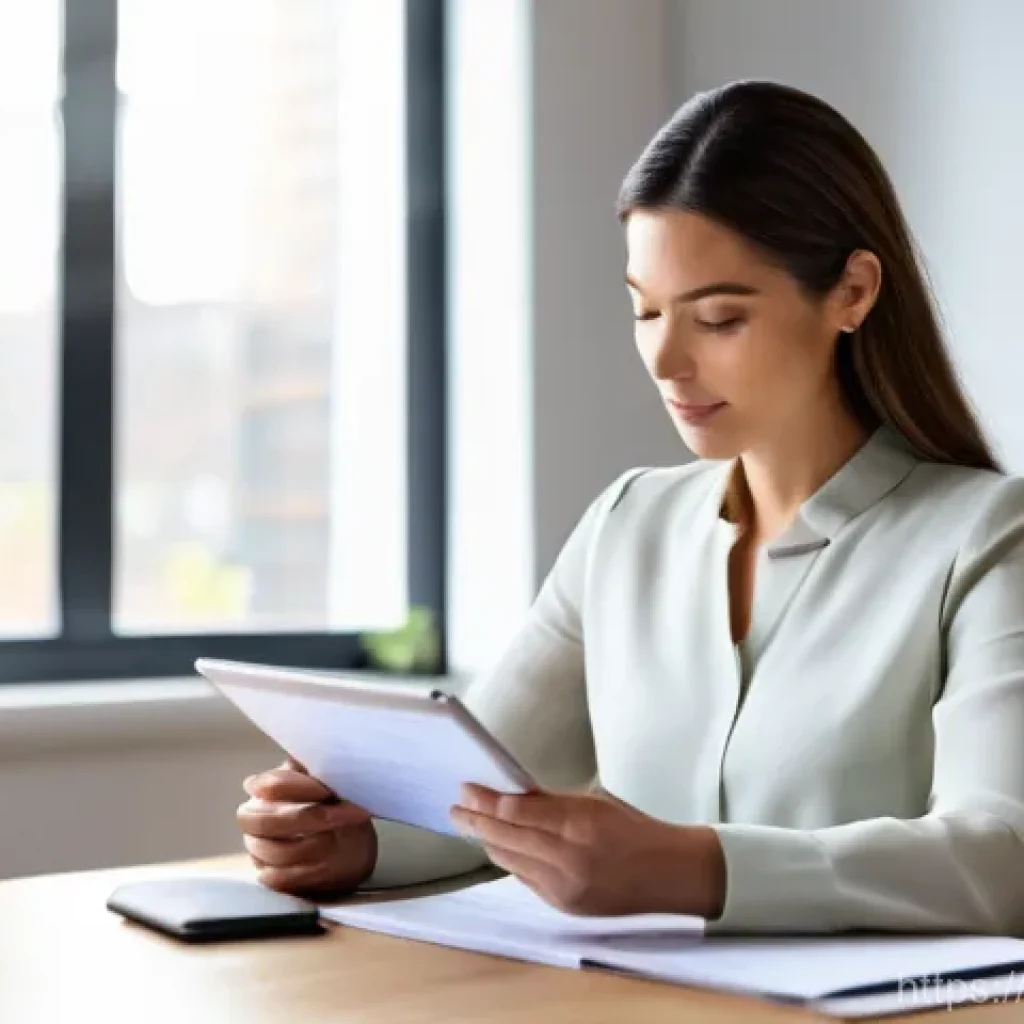 규제요원들이 자주 묻는 질문과 답변 - **Prompt:** A highly organized and composed female professional, in her late 30s, is seated at a min...