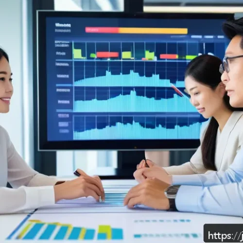 규제 업무의 주요 도전 과제 - A modern corporate team in a sleek, high-tech office environment, collaborating intensely around a l...