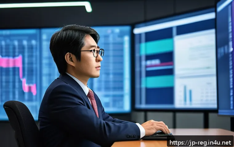 규제요원의 네트워킹 전략 - A professional Japanese regulatory officer attentively listening and engaging in a formal networking...